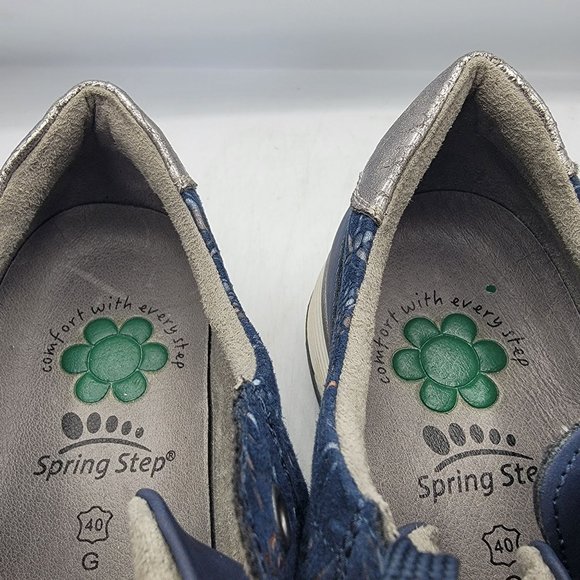 Spring Step Gabrielle Mens 6.5 Blue Sneaker Shoes Walking Work Wear Casual - Picture 12 of 14